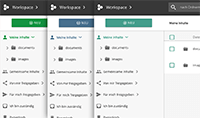 Bild: edu-sharing Oberfläche in verschiedenen Farben