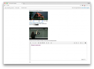 Bild: Bilder, Audiodateien, Youtubevideos und Etherpad (LTI Tool) aus edu-sharing in einem moodle Kurs